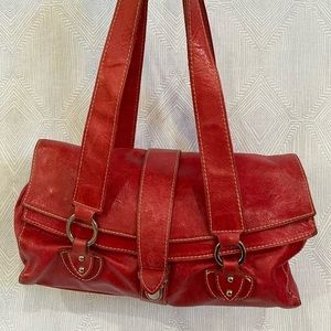 Red Leather Italian Handbag